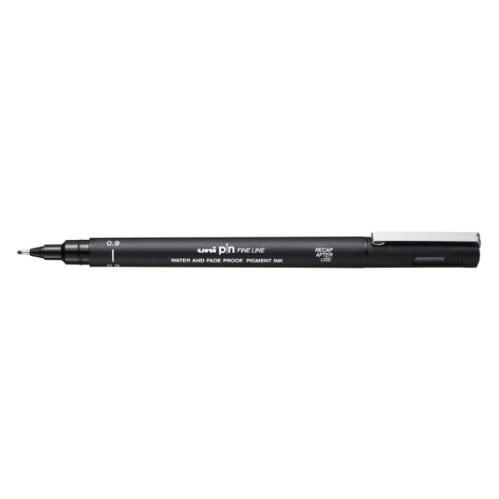 Fineliner Uni-ball Pin 0.9mm zwart